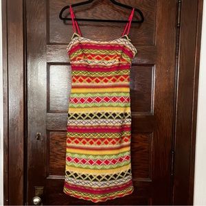 Vintage multicolor summer dress. Vintage size 13/14, modern size 8.